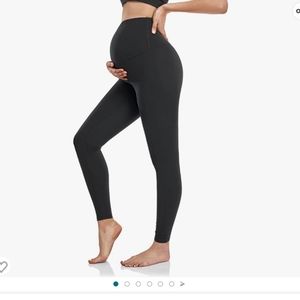 Hotfish Maternity leggings in burgundy color